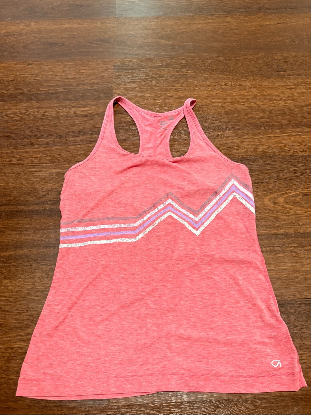GAP Coral Racerback Tank with Chevron Stripe